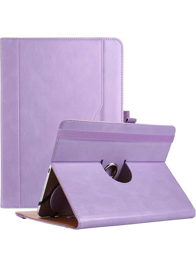 Procases 9 Inch -10.1 Inch Inch Universal Tablet Case Protective Cover Stand Folio Case For 9 10 10.1 Inch Android Touchscreen Tablet With 360 Degree Rotatable Kickstand Multiple Viewing Angles -Lightpurple - Image 1