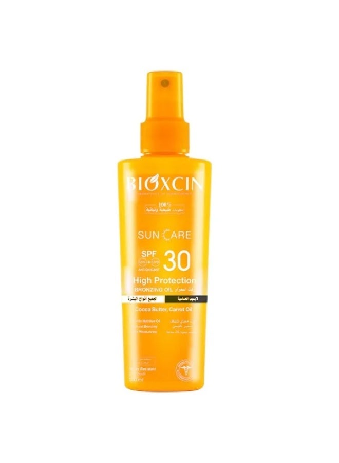 Tanning oil with high protection SPF 30