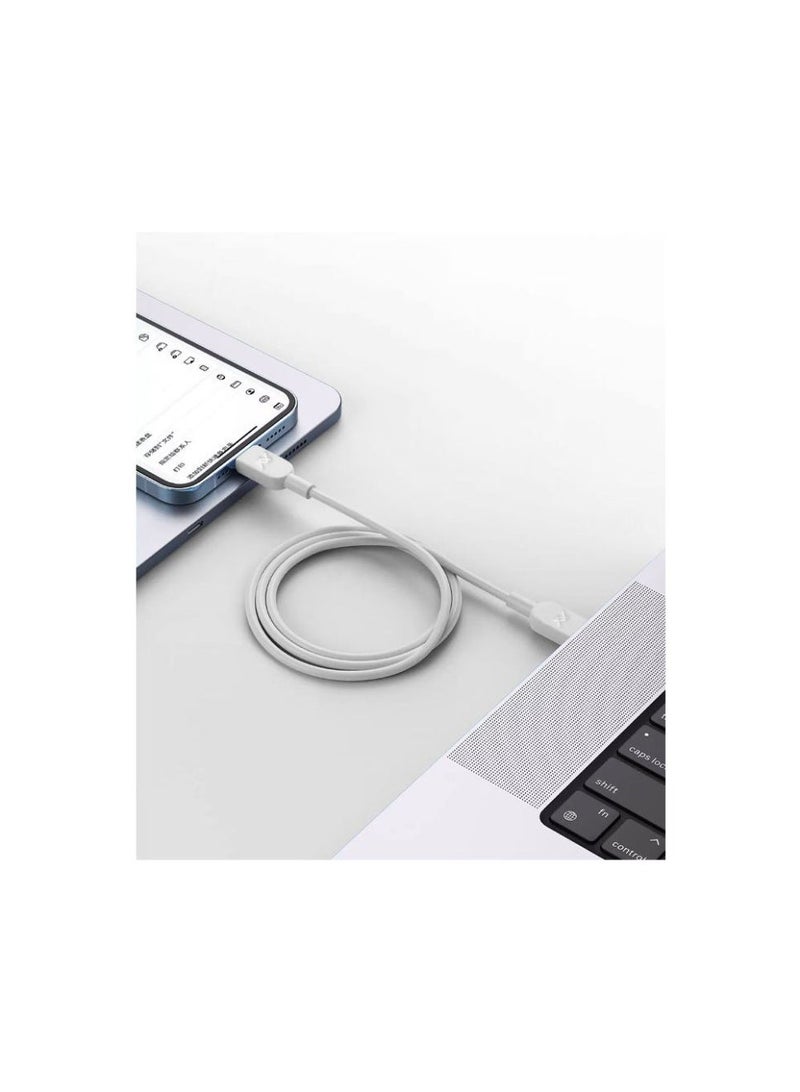L'AVVENTO MP39W PD Fast Charging Cable USB-C to USB-C 1m - White - Image 2