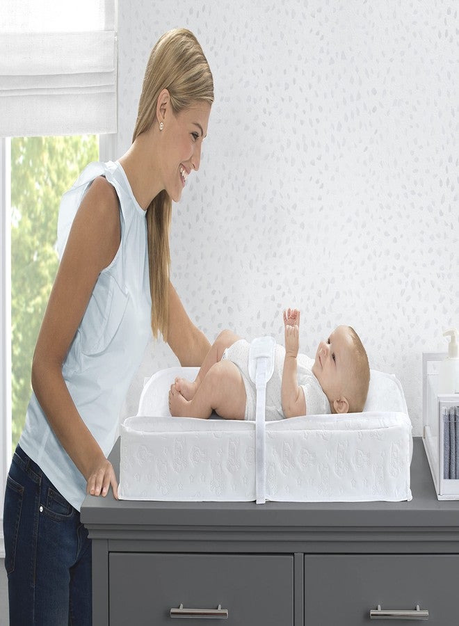 Delta CHILDREN Serta Perfect Sleeper 2-in-1 Deluxe Pillow Top Changing Pad & Portable Changing Mat, White - Image 2