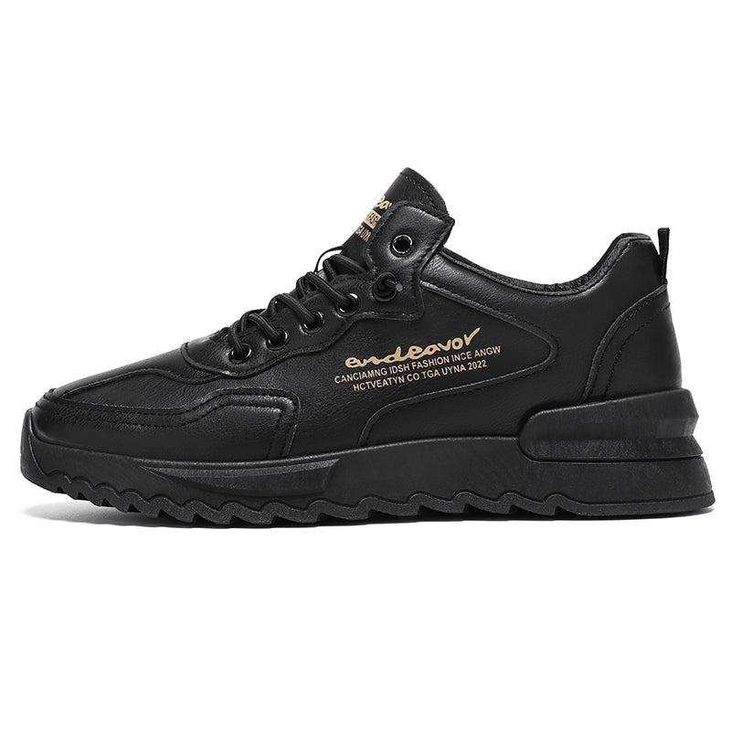 Chef Men'S Shoes Winter Kitchen Work Labor Protection Leather Shoes Black Casual Sports Men'S Trendy Shoes - Image 5