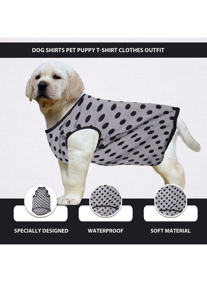 Western Era Funky Soft Cotton Dog T-Shirt | Comfortable & Breathable Dog Clothing | Sleeveless Vest Puppy Outfit |(Polka Grey) (Xsmall) (12Inches) - Image 4