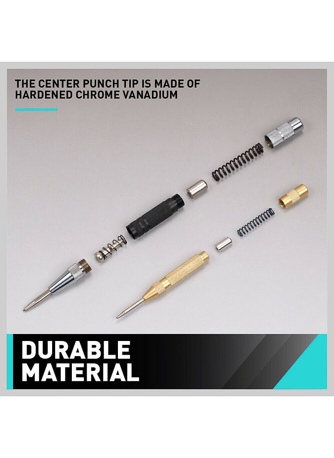 Generic 2Pcs Strong Automatic Centre Punch Adjustable Spring Loaded Metal Drill Tools  - Image 5