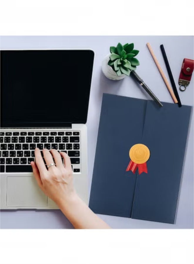 fantasize Certificate Holders, 12 Pack Navy Blue Certificate Holders for Award Diploma Holder Diploma Paper with Medal Certificate Covers for Diploma Holder Graduation Awards (8 * 11 Inch) - Image 2