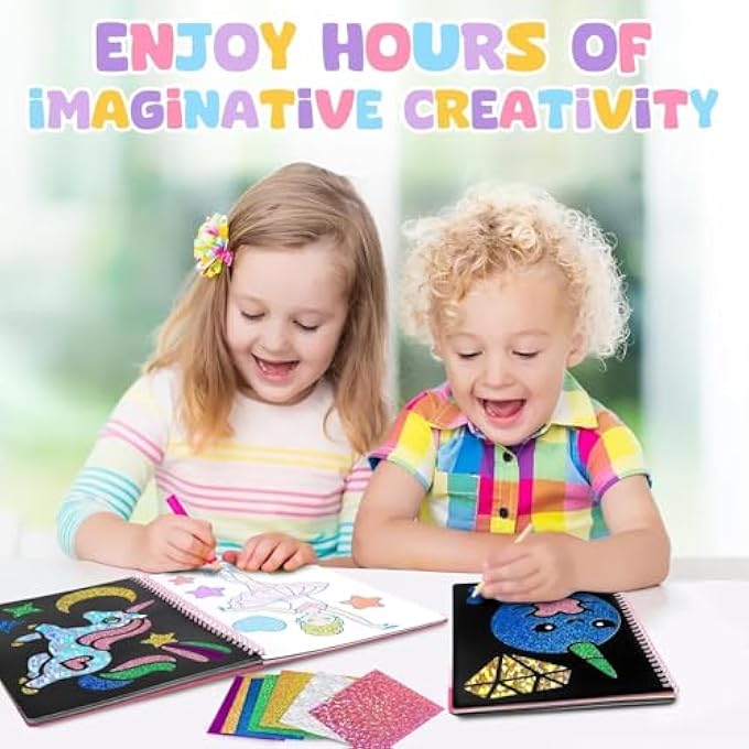 X SPRING ART & CRAFT ACTIVITY, COMPLETE FOIL ART SET FOR CREATIVE KIDS, MESS-FREE TRAVEL CRAFT KIT WITH VIBRANT COLORS, FUN ARTS & CRAFTS ACTIVITY FOR GIRLS AND BOYS 6-10 YEARS OLD - Image 3