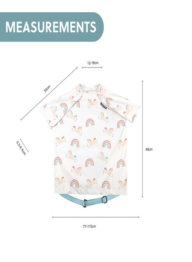 BIBaDO Baby Feeding Bib with Short Sleeves | Waterproof Coverall Weaning Bib 6-36 Months | Baby Led Weaning Bib | Washable Smock Apron for Babies & Toddlers | Serengeti Spaghetti - Image 4