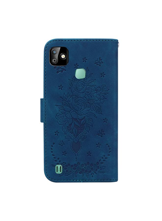 Zaboon Case For Infinix Smart HD 2021 X612 Butterfly Rose Embossed Leather Phone Case - Image 3