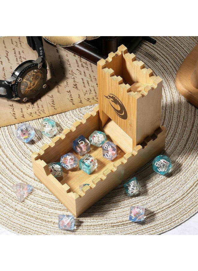 DNDND Bamboo Dice Tower, Folding Dice Tower DND Dice Rolling Tower for Dungeons and Dragons D&D Tabletop Game and RPG Games - Image 5