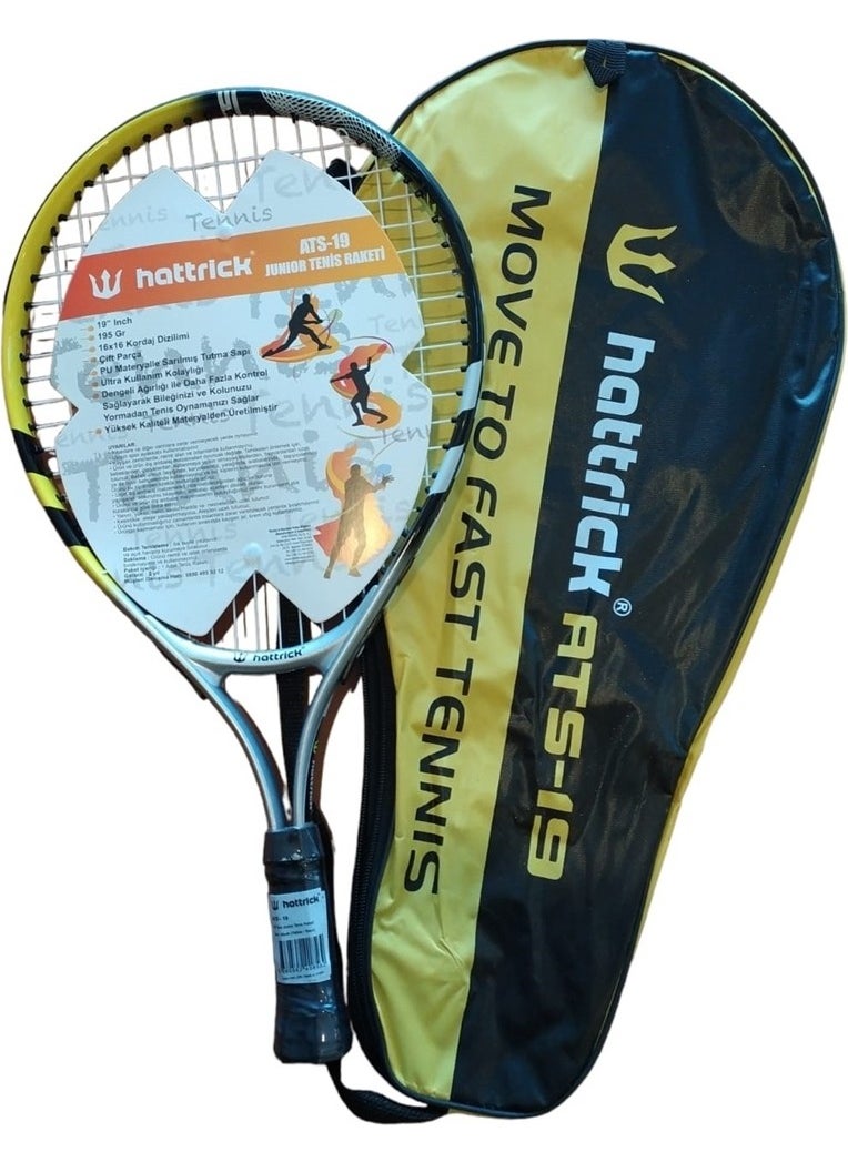 Hattrick ATS19 Junior Tennis Racket 19 Inch 195GR Yellow Black 