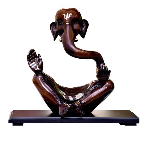Mariner's Creation Modern Art Ganesha Idol with Wooden Tray Ganesha Idol for Home Decor,House Warming Gift | SHOWPIECE for Home Decor | Statue for Home Decor | Ganesha for Gift - Image 1