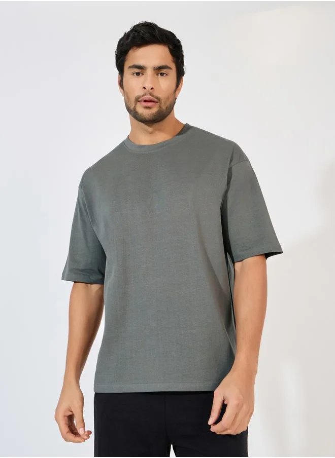 Styli Basic Crew Neck Oversized T-Shirt