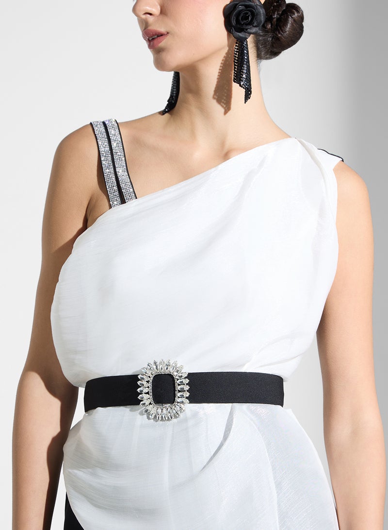 نمشي x فستان ماكسي غير متماثل - Image 4