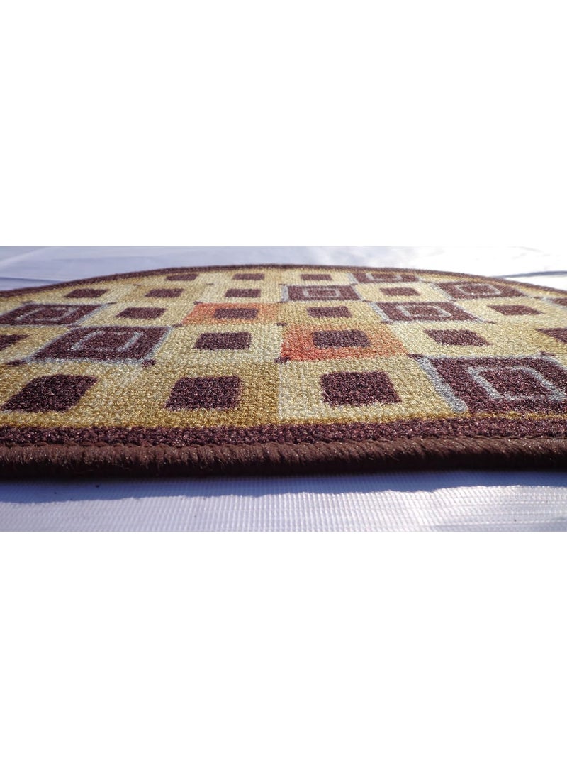 Status Contract Status Contract Semi Circle/D-Shape Entrance Floor Door Mats Home Decor Non-Slip Carpet for Bathroom, Bedroom, Balcony, Living Room Washable Dirt Trapper (15 x 23 inch)  - Image 4