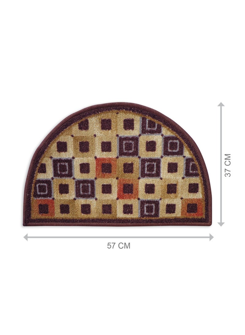 Status Contract Status Contract Semi Circle/D-Shape Entrance Floor Door Mats Home Decor Non-Slip Carpet for Bathroom, Bedroom, Balcony, Living Room Washable Dirt Trapper (15 x 23 inch)  - Image 2