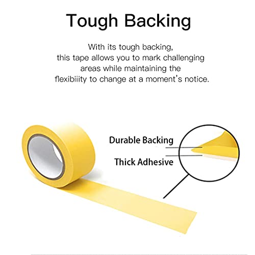 APT Advanced Polymer Tape APT, Multi Color Marking Tape, Premium Safety Marking and Dance Floor Splicing Tape, 6 mil Thick (Yellow, 5 Roll) - Image 3