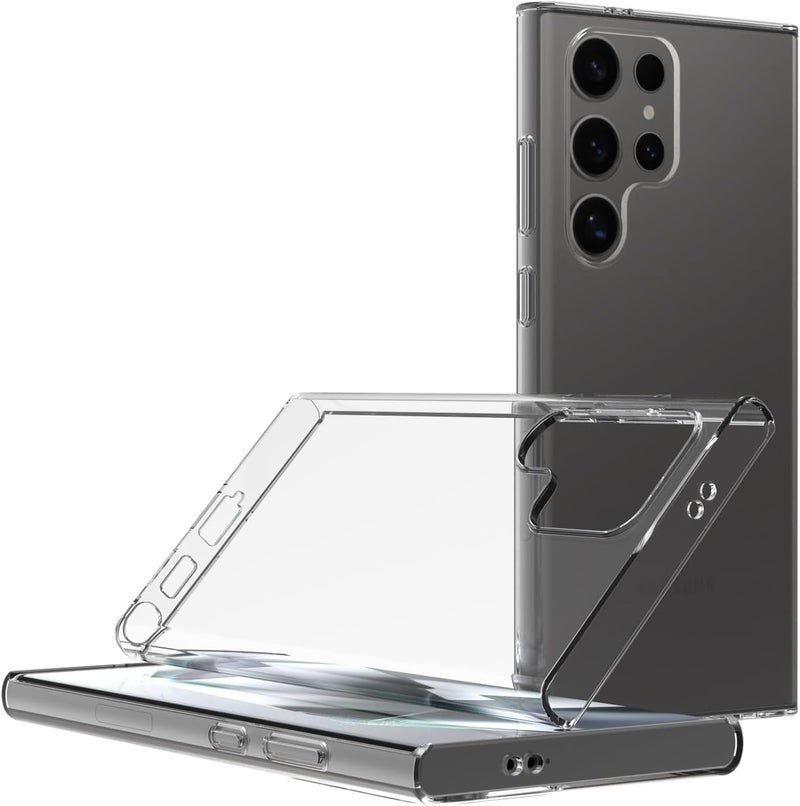 Nishtech for Samsung Galaxy S24 Ultra 5G (2024) Premium Transparent Hybrid Soft Slim Dust Proof Back Case Cover with Camera Protection - Image 2