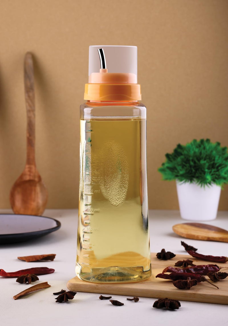 HomeWiz Plastic Oil Dispenser Set | 1 Litre Oil Dispenser Bottle | Transparent, Leak-Proof, BPA-Free Bottles for Cooking Oils, Vinegar & Liquid Condiments | Kitchen Essentials | 1000 ml - Image 1
