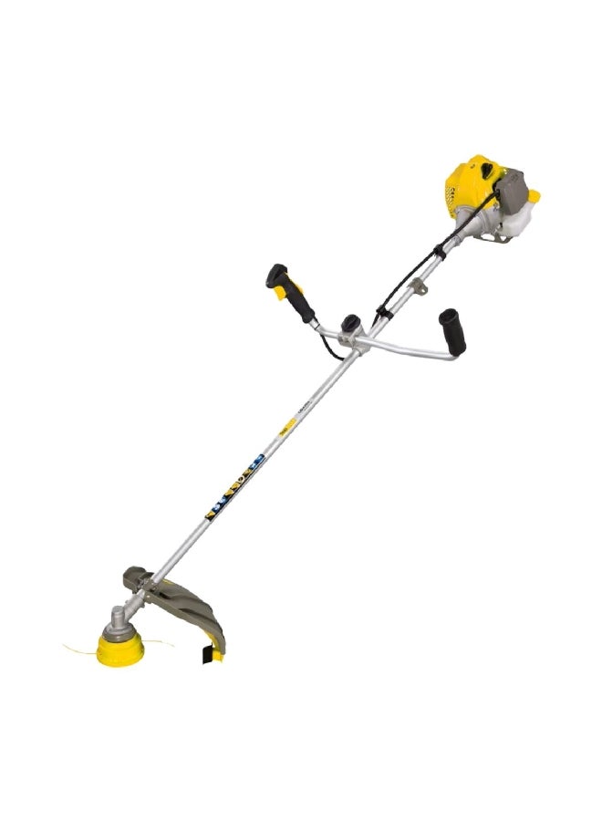 TRAITOOLS 1.2HP Bicycle Firm Grip Handle Durable Gasoline Engine Brush Silver and Yellow 