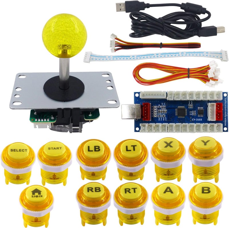 طقم DIY لأركيد ، وحدة تحكم PS3، أزرار أركيد على طراز Xbox One، مشفر USB لأجهزة الكمبيوتر وPS3 وXbox، مفتاح ميكانيكي للوحة المفاتيح، مفتاح دقيق، عصا أركيد. - Image 1