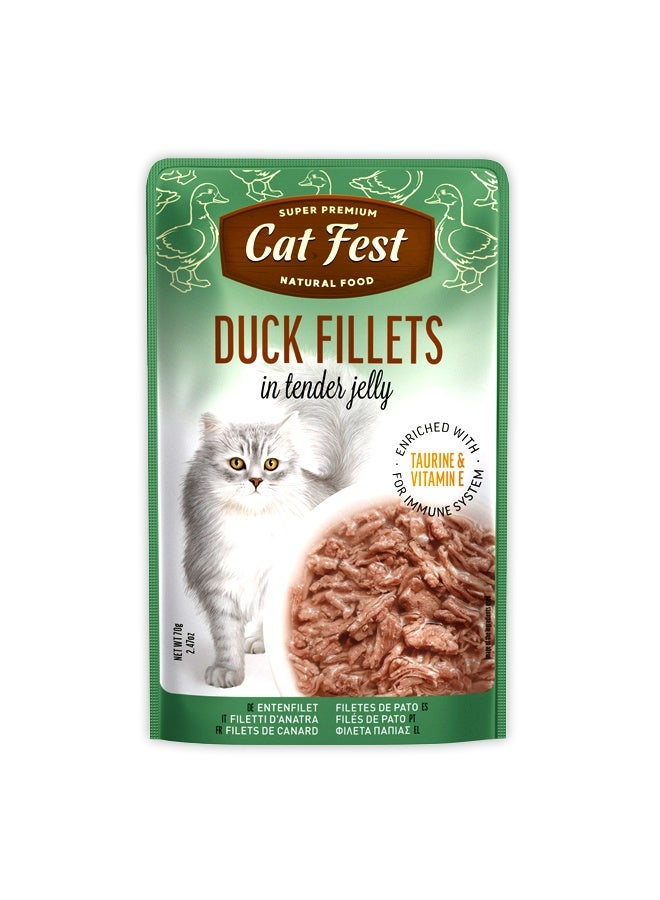 Cat Fest Duck Fillets In Tender Jelly For Cats - 70G - Image 1