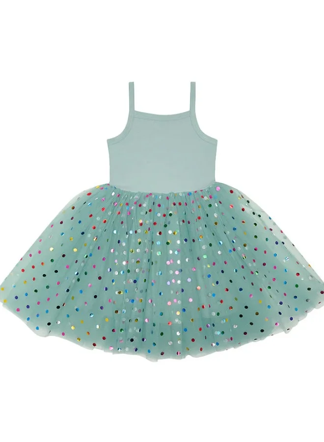 Bob & Blossom Turquoise Spot Dress