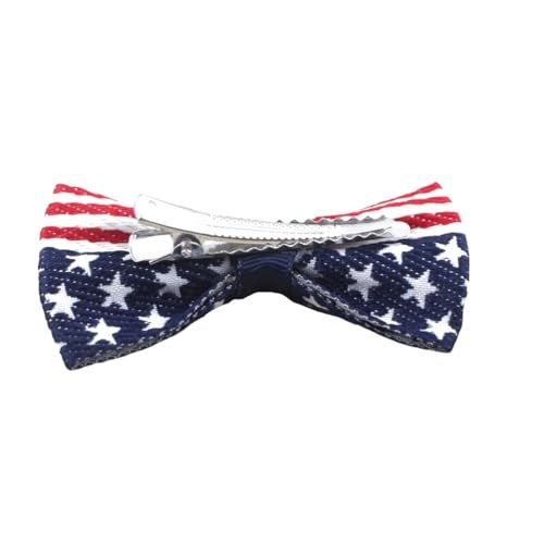 Aysekone 2 Pcs/Pack Girls American Flag Hair Bow Hair Clips Fourth of July Hair Accessories Patriotic Hair Bows Hairgrips - Image 4