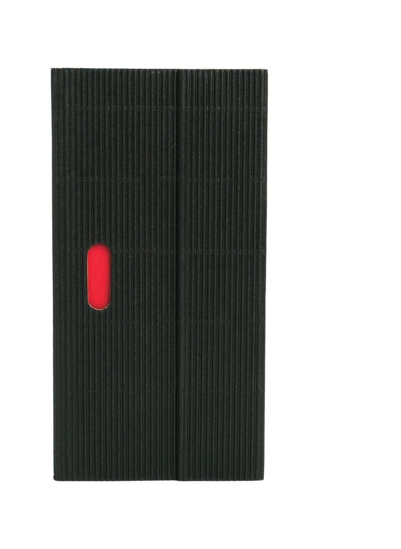 Paper-Oh Ondulo Black B6.5 Lined Wrap Closure 112 Pages 100gsm Notebook - Image 1