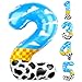 AXBMM 40 Inch Number 2 Balloon Blue Clouds Cartoon Story Balloons Toy Inspired Story Party Supplies for Birthday Garland Arch Kit Farm Favor Number 2 - Image 3