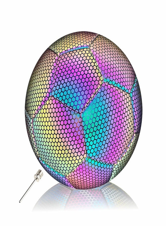 WOKE Vibrant Football Size 5 with Glowing Holographic Design- Official Match Quality Ball for Men, Women, and Kids - Image 2