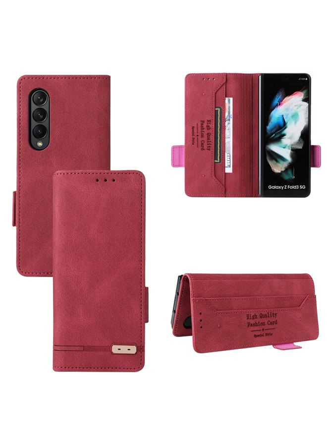 اس-توب جراب لهاتف Samsung Galaxy Z Fold3 5G بمشبك مغناطيسي من الجلد - Image 1