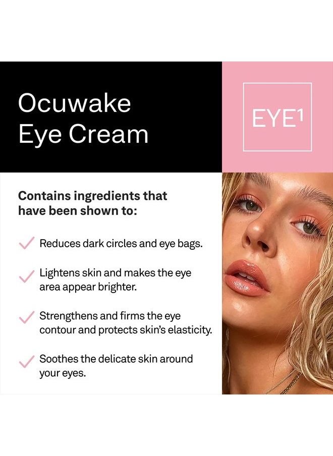 facetheory - Ocuwake Eye Cream EYE1 - Under Eye Cream Dark Circles And Puffiness, Vitamin C Eye Brightening Cream, Vegan and Cruelty-Free, Made in the UK | Unfragranced | 1.0 fl oz - Image 1