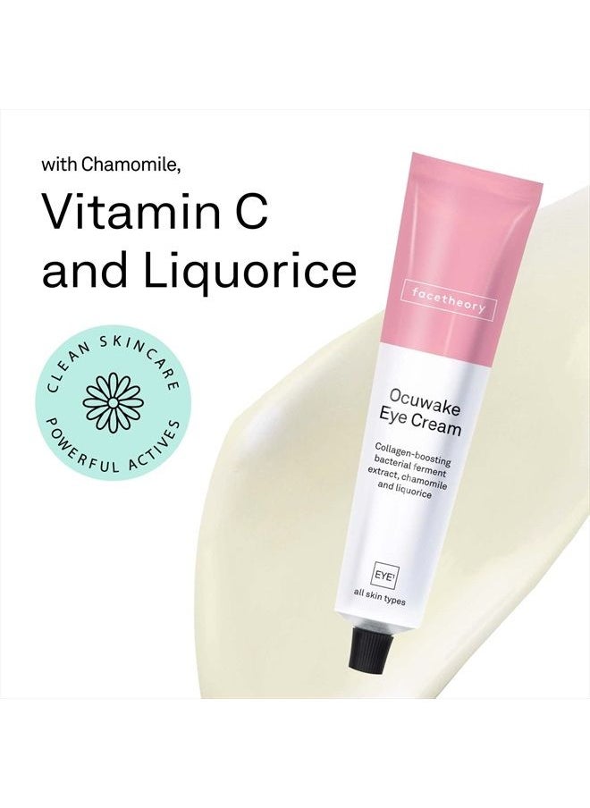 facetheory - Ocuwake Eye Cream EYE1 - Under Eye Cream Dark Circles And Puffiness, Vitamin C Eye Brightening Cream, Vegan and Cruelty-Free, Made in the UK | Unfragranced | 1.0 fl oz - Image 1