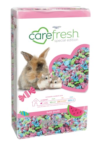 carefresh 99% Dust-Free Tutti Frutti Natural Paper Small Pet Bedding with Odor Control, 23 L - Image 1