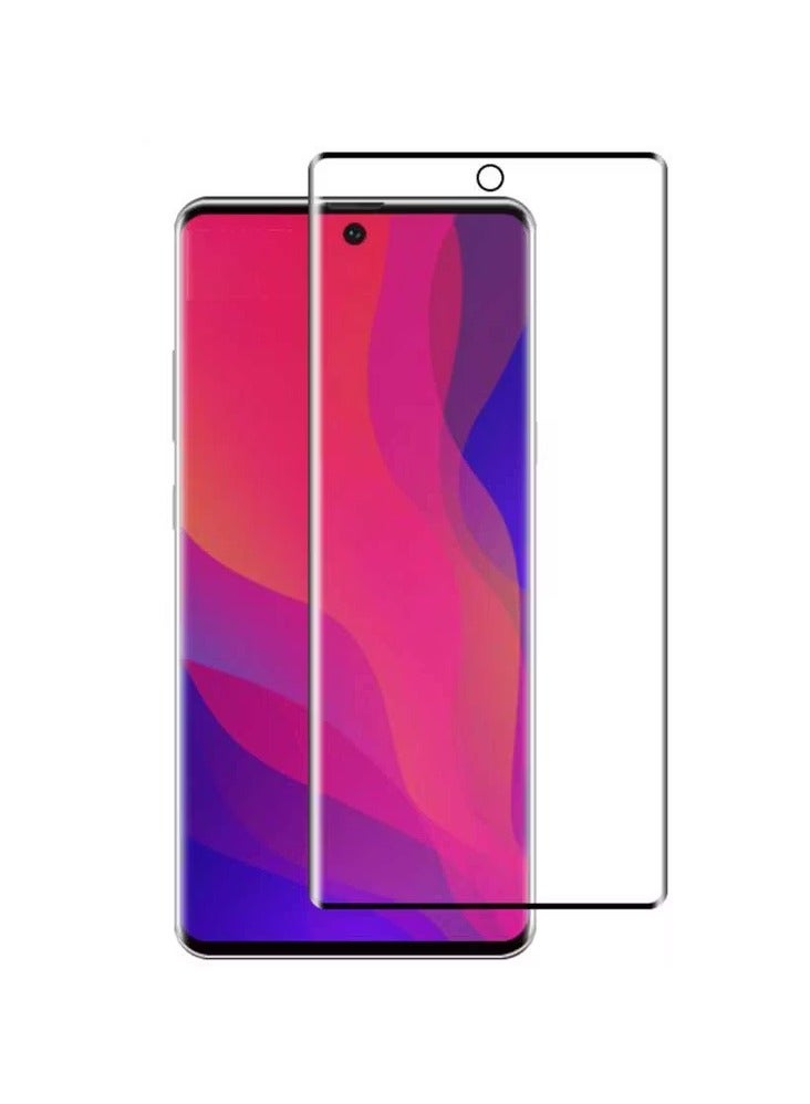 ديفيا واقي شاشة من الزجاج المقوى ثلاثي الأبعاد من سلسلة Real Series متوافق مع هاتف Samsung Note 10 / 9H المقاوم للخدش / واقي شاشة مع إطار محاذاة - أسود - Image 1