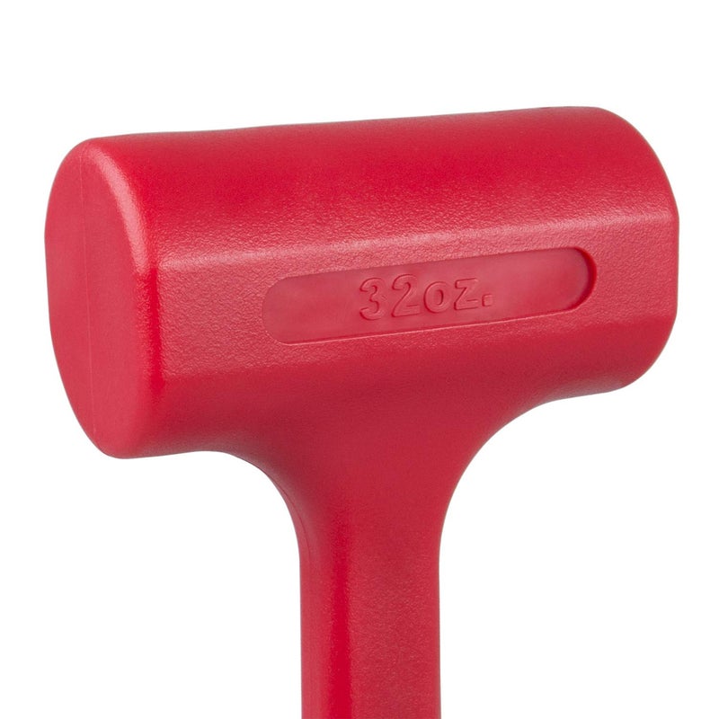 EFFICERE 3-Piece Premium Dead Blow Hammer and Unicast Mallet Set - Include 16-oz (1 lb), 32-oz (2 lb) and 48-oz (3 lb), Neon Red Color | Rebound and Spark Resistant Hammers, Non-Marring and Non-Sparking Design - Image 5