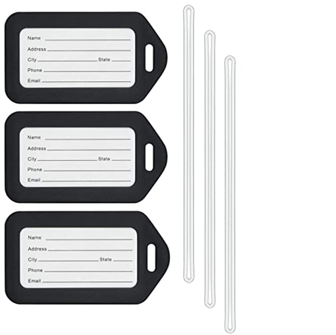 WeKonnect® Luggage Tags – Durable Silicone Bag & Suitcase ID Labels with Waterproof Name Card and Secure Strap for Easy Identification – Travel, Camping, Hiking - Image 1