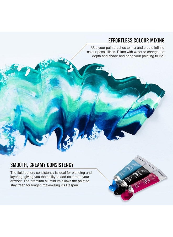 STORE 2508 مجموعة طلاء الأكريليك Store2508 - 24 أنبوب طلاء أكريليك متميز (12 مل) مع 3 فرشاة ولوحة - ألوان زاهية، أصباغ غير سامة للقماش، الزجاج، البلاستيك، الصخور، الفنون والحرف - Image 5