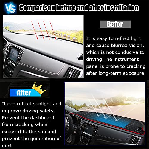 Kakash Custom Interior Accessories for Mitsubishi Outlander 2022 2023 2024 PHEV 2023 2024 Dashboard Cover Mat Dash Covers Reduces Glare Eliminates Cracking Protector Sunshade No Glare(with HUD) - Image 2
