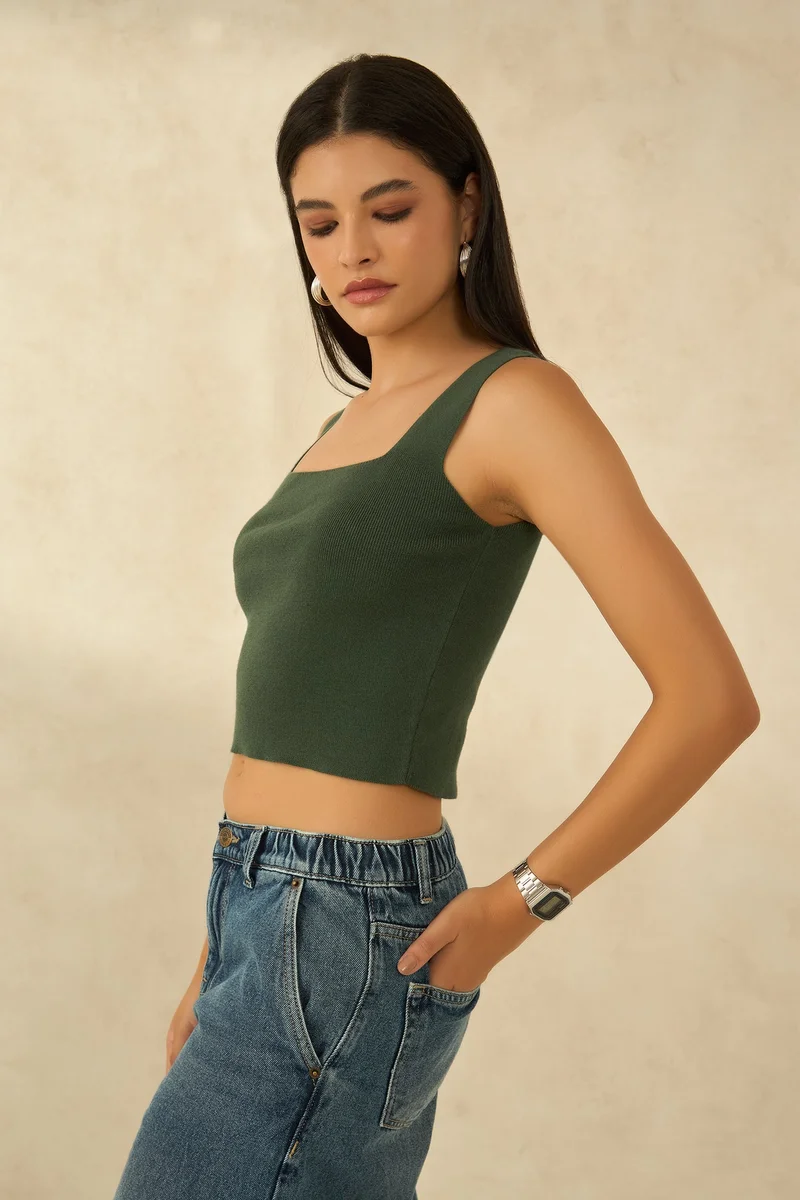 فيرجيو Cotton Lilac Brunchwear Tank Tops for Women