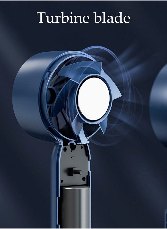 Portable Handheld Fan, Pocket Fan, Rechargeable USB Fan, 3 Speed Adjustable Air Circulation Fan, Suitable For Indoor And Outdoor Use In Home Offices (Blue)