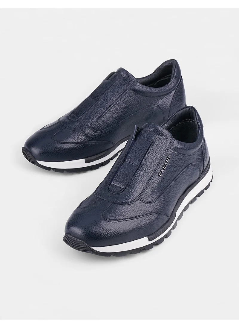 كاباني Leather Navy Blue Men's Sports Shoes