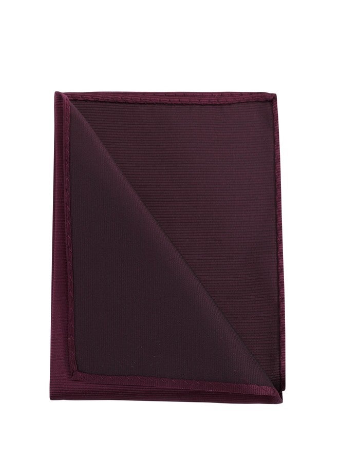 fortunatever Men's Solid Color Pocket Square,12''x12'',Burgundy - Image 3