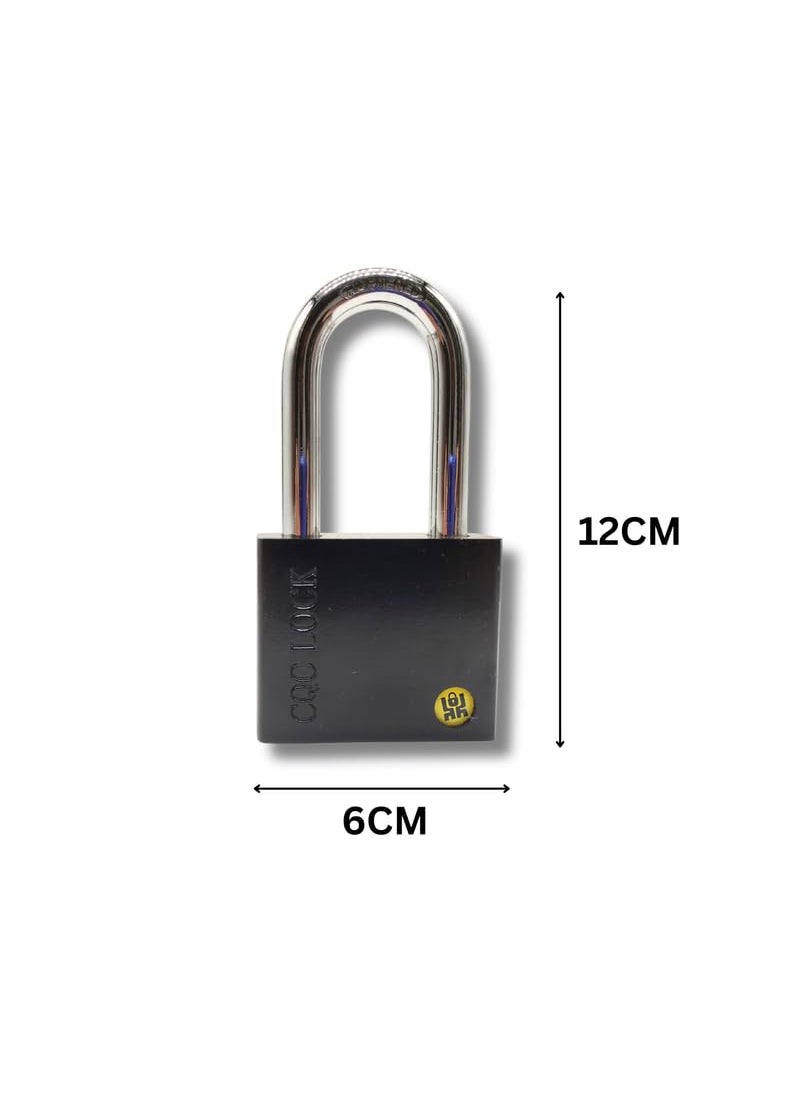 HEADLY HeavyDuty Stainless Padlock 60 MM Lock and 3 Keys Hardened Key Padlock Shackle Security Lock for Garage Door Containers Shutter Locker Gates Black  - Image 4