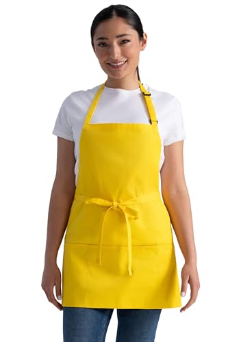 Chef Works Unisex Three Pocket Apron Lemon One Size - Image 1