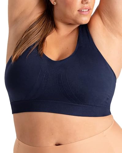 SHAPERMINT Sports Bras for Women - Workout Bras for Women, Plus Size Sports Bra, Workout Tops for Women High Support Navy - Image 1