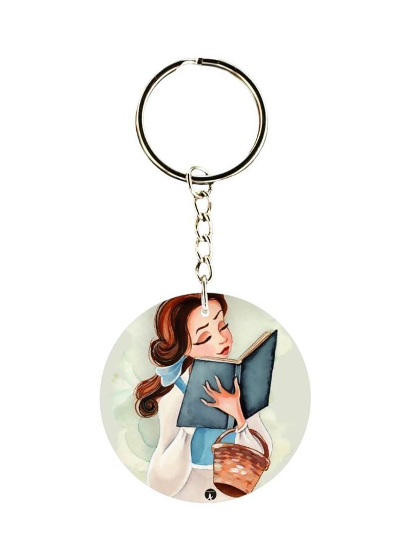 Girl Printed Plastic Keychain