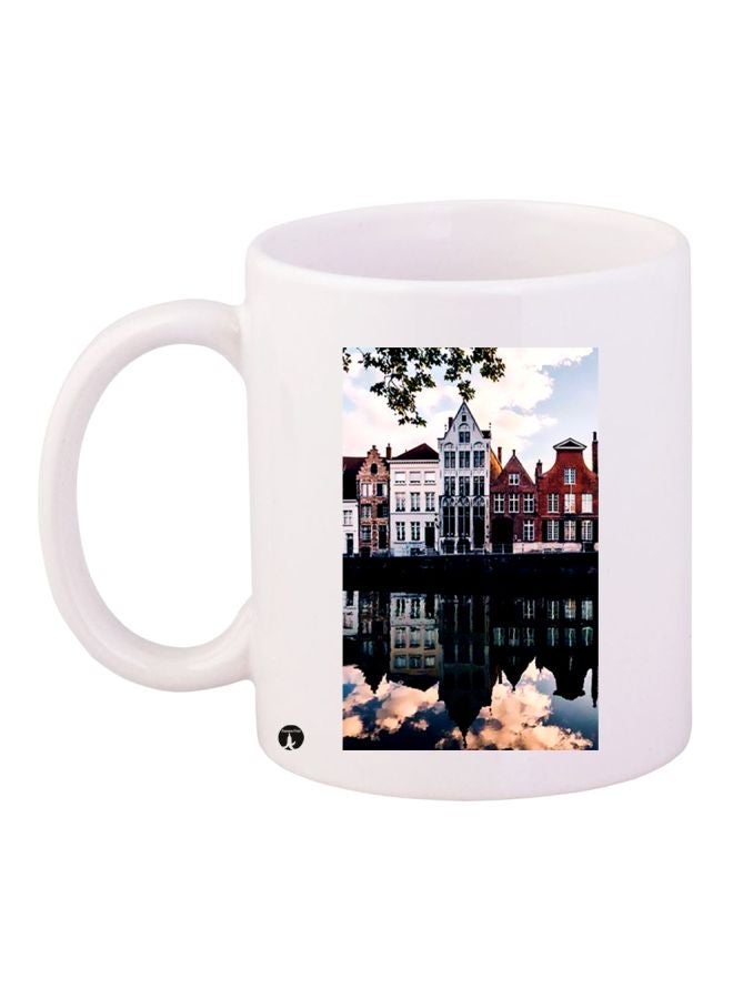 RYN City Printed Coffee Mug White/Black/Brown 11ounce
