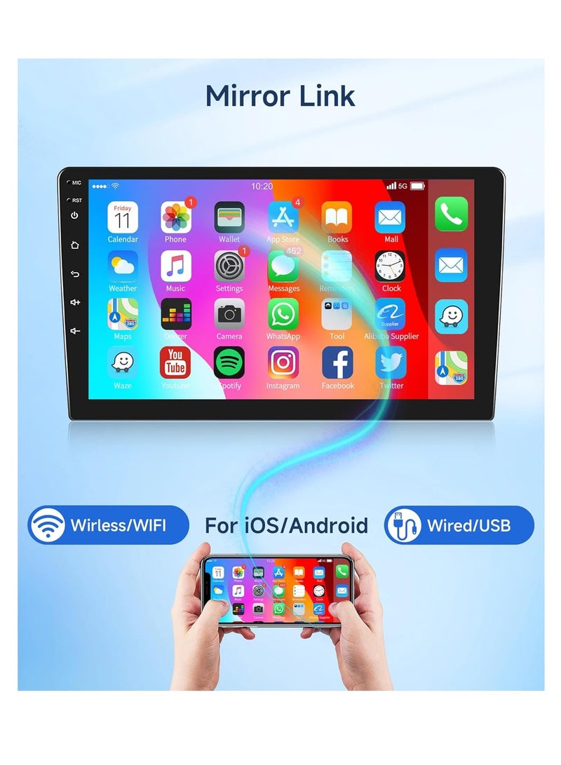 Radio for Mitsubishi Lancer 2008 2009 2010 2011-2017 Android 13 Car Stereo, Rimoody 10.1 Inch HD Touch Screen GPS Navigation WiFi Bluetooth FM Radio EQ Mirror Link USB Backup Camera - Image 3