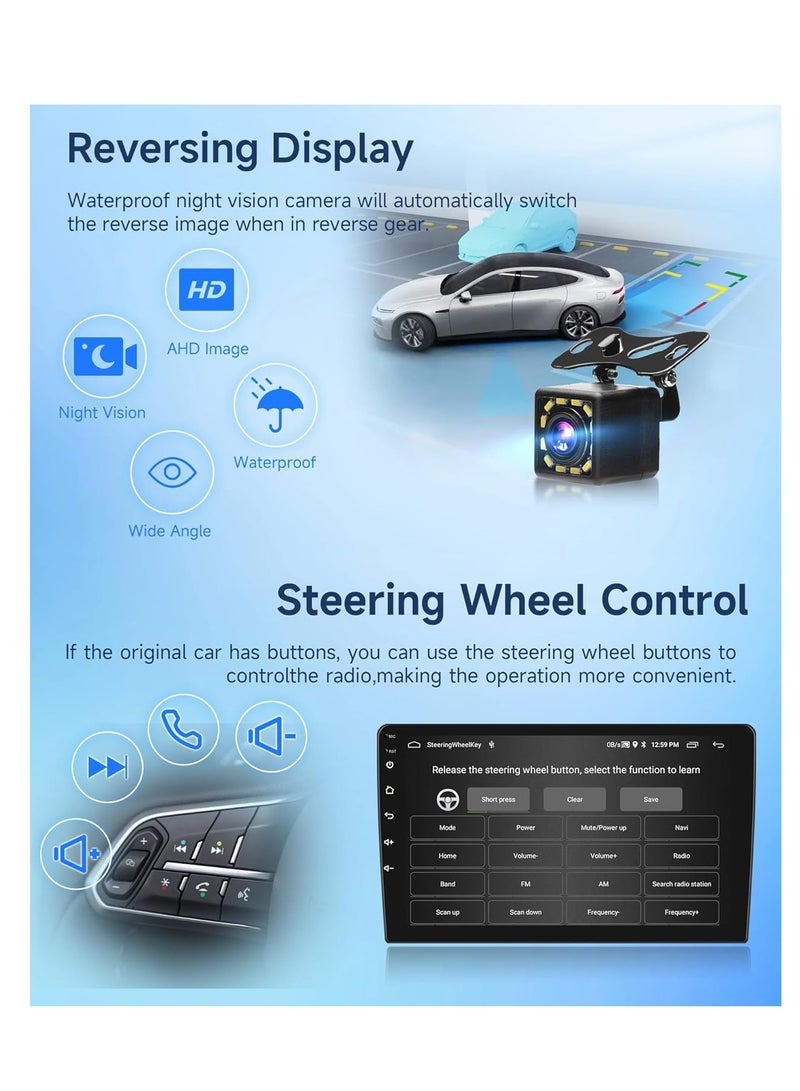 Radio for Mitsubishi Lancer 2008 2009 2010 2011-2017 Android 13 Car Stereo, Rimoody 10.1 Inch HD Touch Screen GPS Navigation WiFi Bluetooth FM Radio EQ Mirror Link USB Backup Camera - Image 5