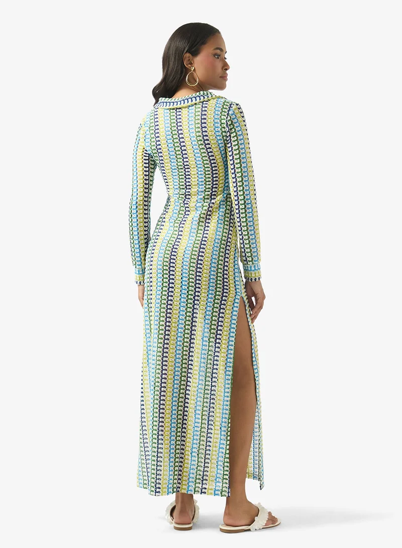 Soleira  Printed Crochet Beach Dress for Women | Best Price UAE